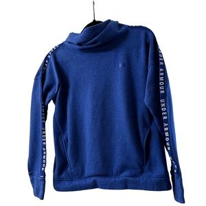 Under Armour Royal Blue Funnel Neck Logo Tape Sweatshirt